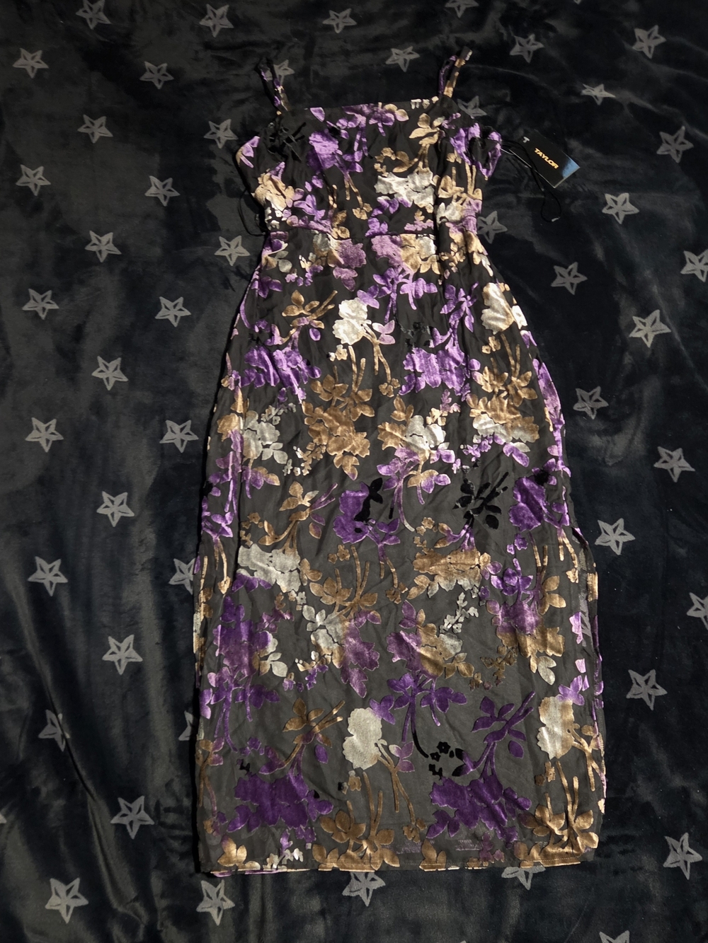 Taylor Floral Velvet Burnout Maxi Dress